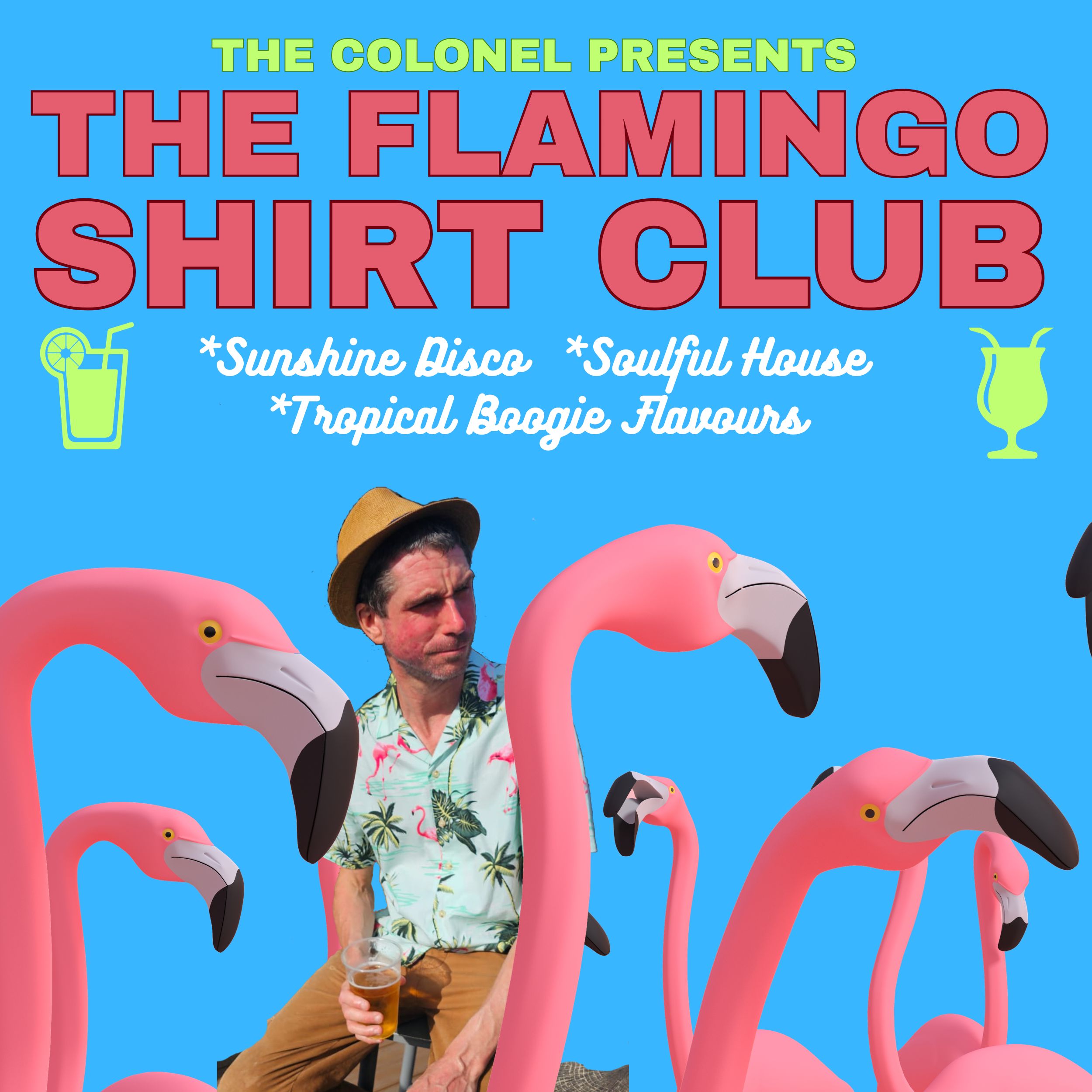 The Colonel 'The Flamingo Shirt Club' cover art.